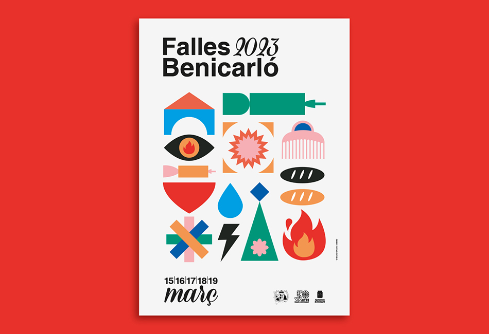 Pistacho Studio, estudio de diseño Vinaròs. Diseño gráfico de Falles 2023.